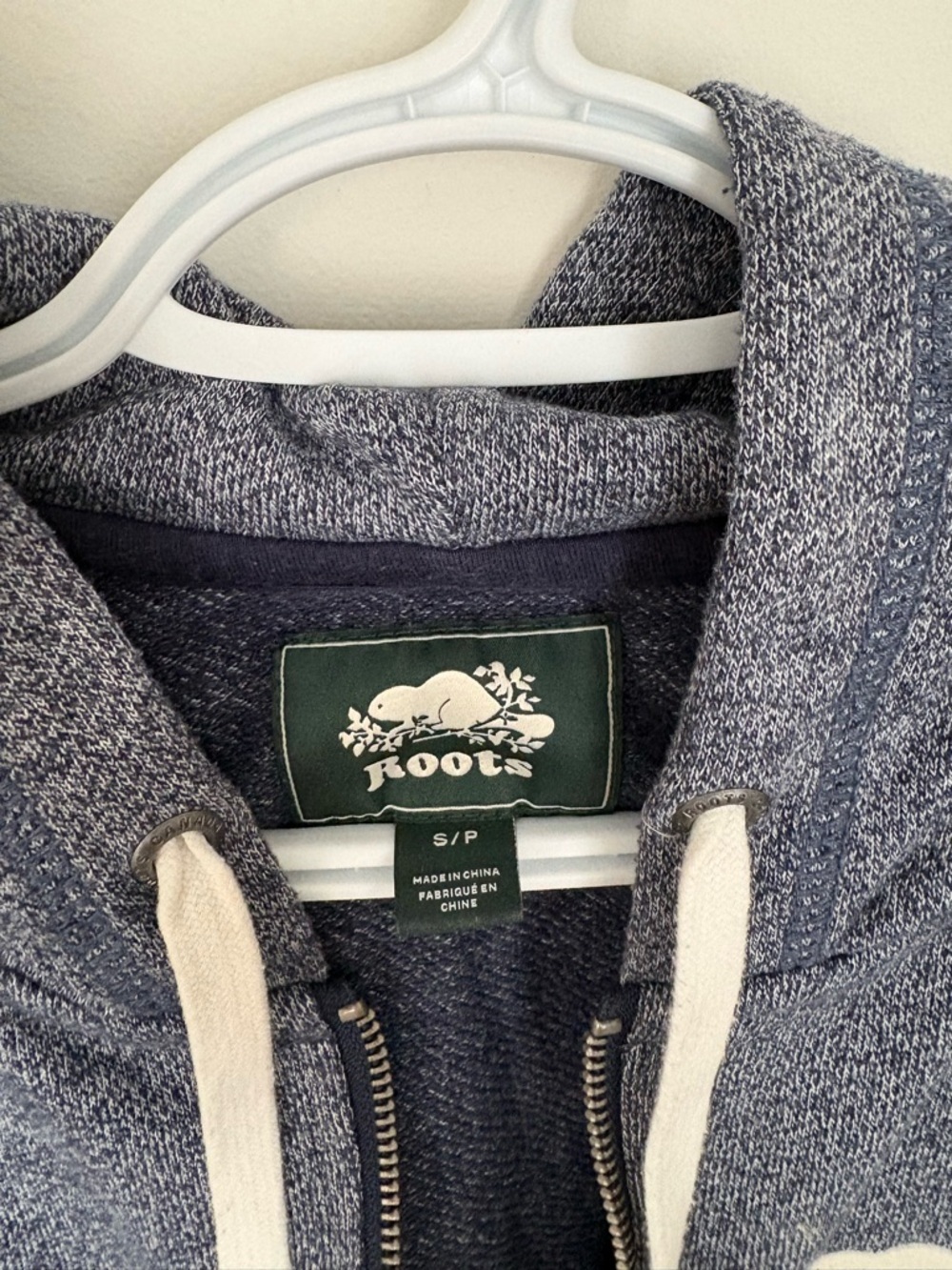 Roots Heather Navy Blue Salt and Pepper Short Sleeve Hoodie Sweater Dress Small - Picture 4 of 5